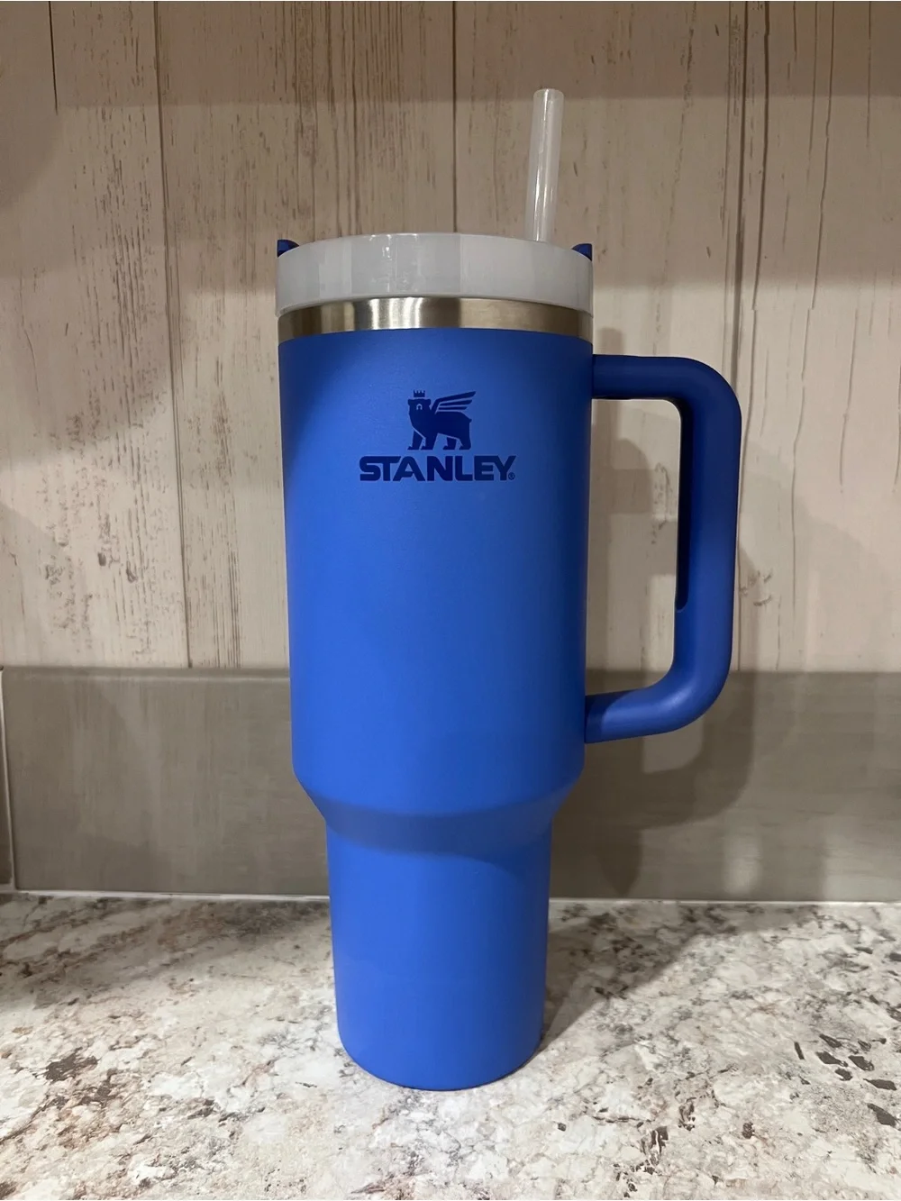 Stanley Royal Blue Insulated Travel Tumbler with Handle and Straw